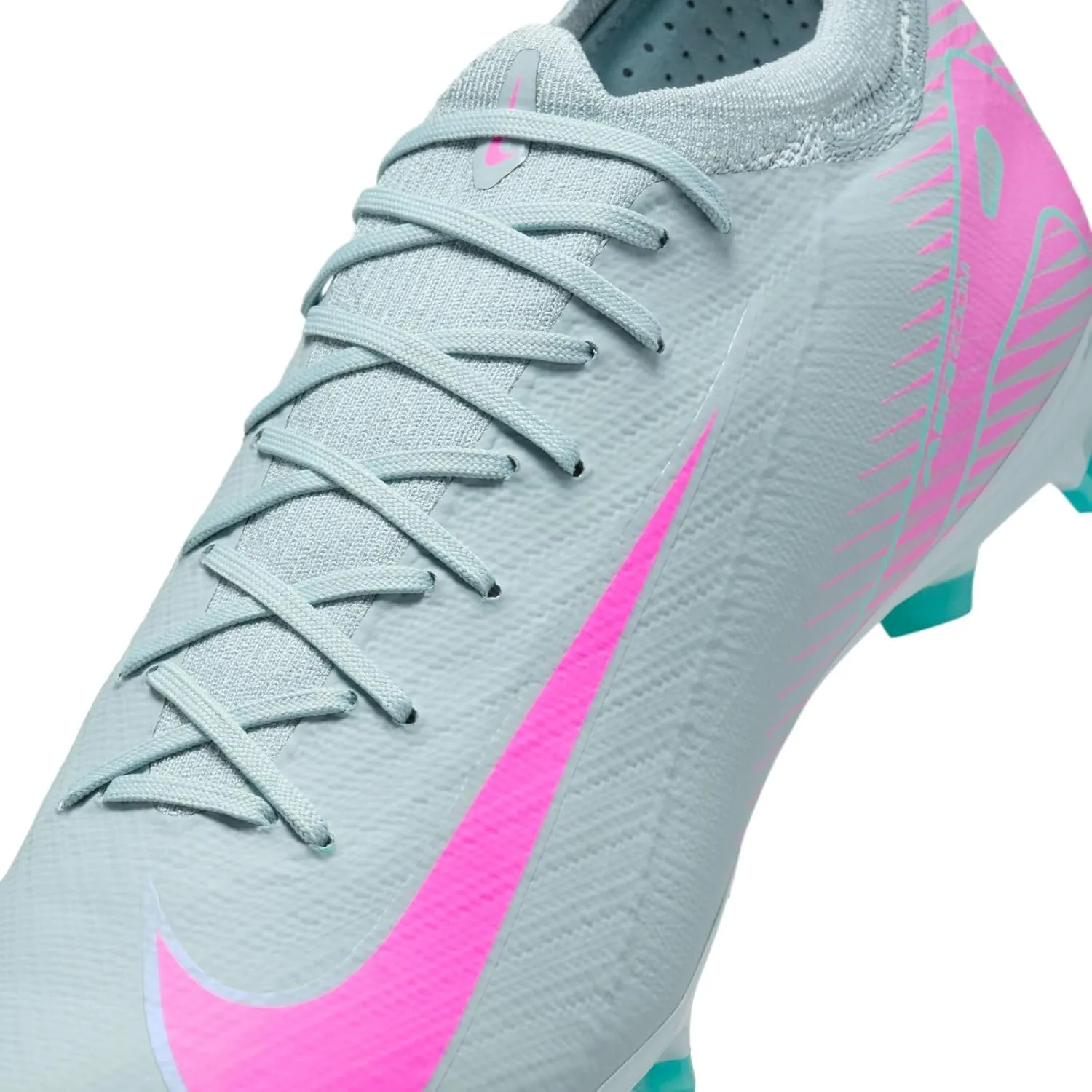 Nike Mercurial Vapor 16 Pro FG Low-Top Soccer Cleats (FQ8685-301, Ocean Cube/Pink Blast)