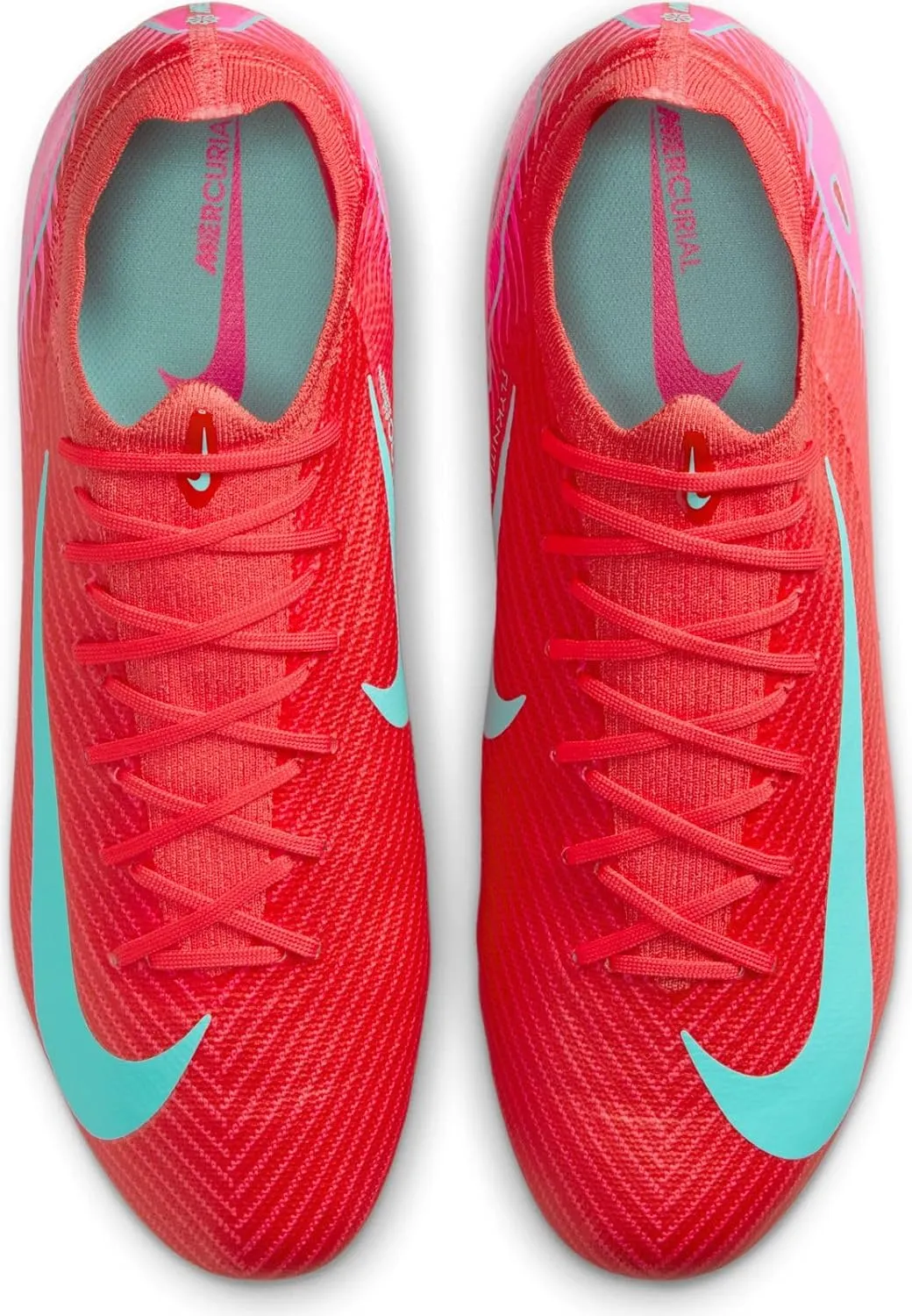Nike Mercurial Vapor 16 Pro FG Low-Top Soccer Cleats (FQ8685-800, Ember Glow/Aurora Green)