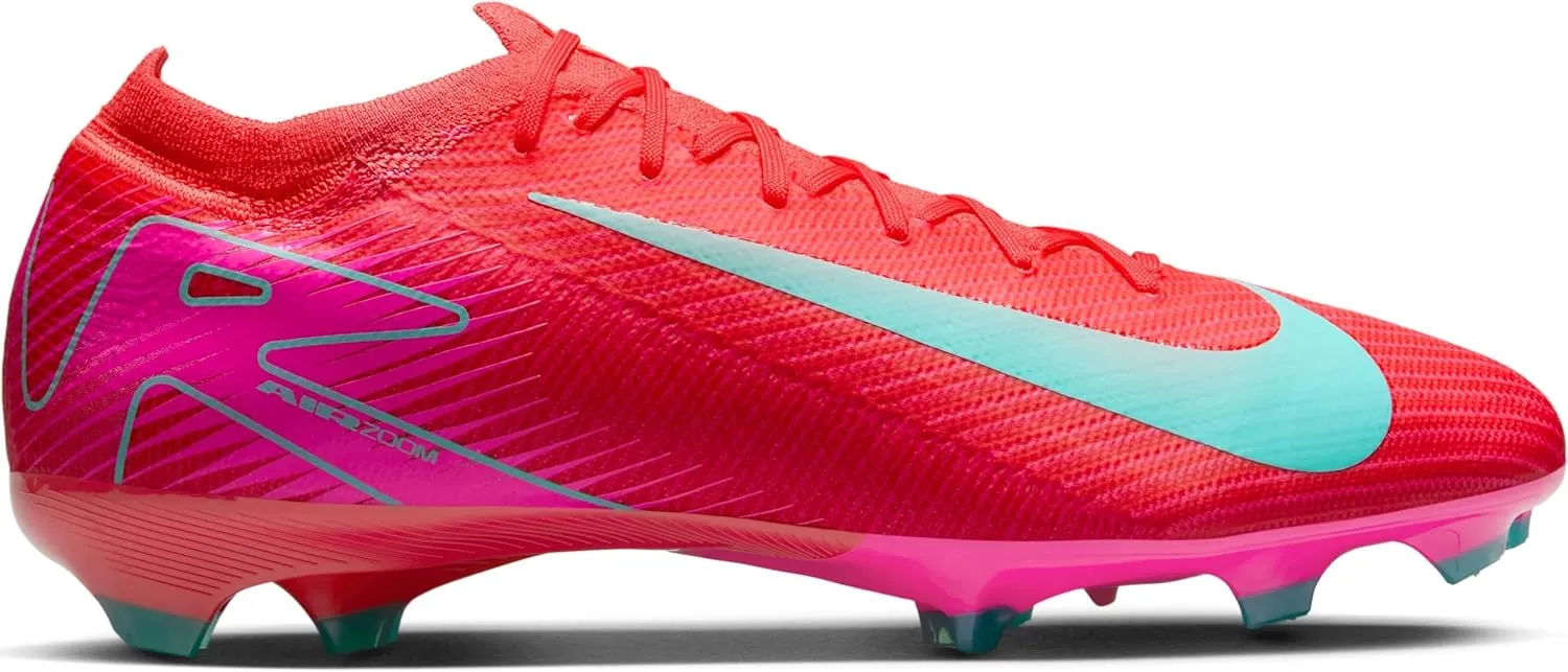 Nike Mercurial Vapor 16 Pro FG Low-Top Soccer Cleats (FQ8685-800, Ember Glow/Aurora Green)