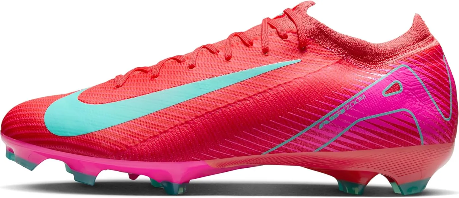 Nike Mercurial Vapor 16 Pro FG Low-Top Soccer Cleats (FQ8685-800, Ember Glow/Aurora Green)