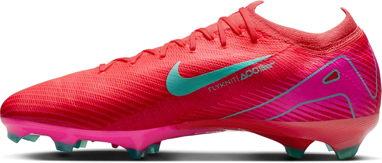 Nike Mercurial Vapor 16 Pro FG Low-Top Soccer Cleats (FQ8685-800, Ember Glow/Aurora Green)