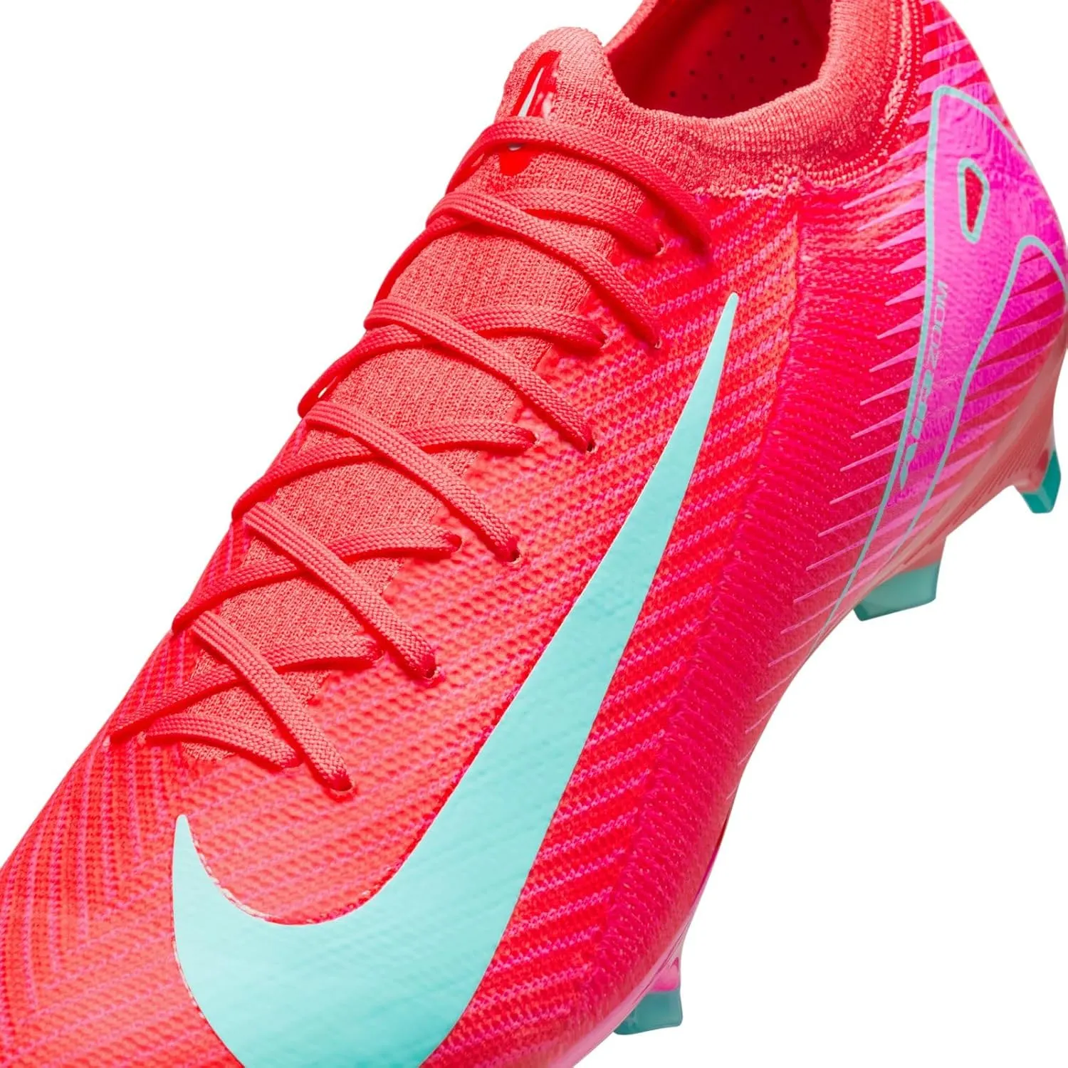 Nike Mercurial Vapor 16 Pro FG Low-Top Soccer Cleats (FQ8685-800, Ember Glow/Aurora Green)