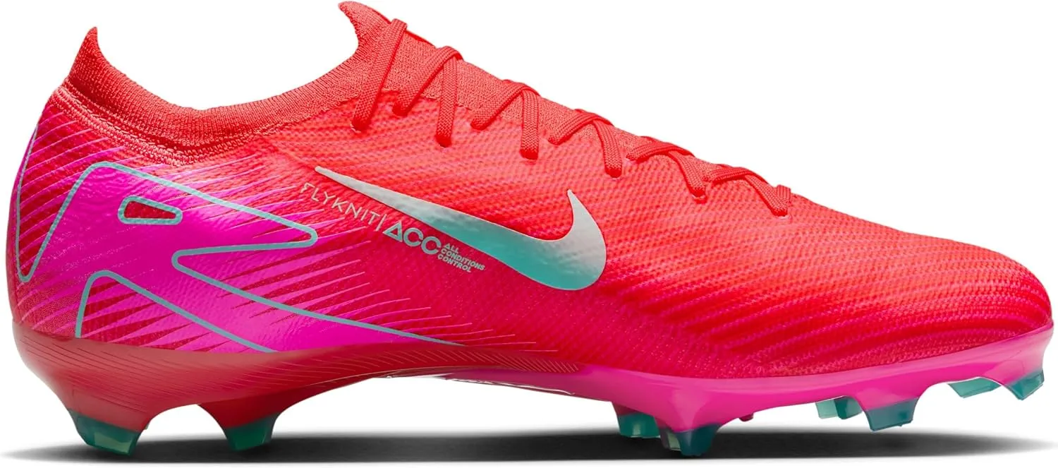 Nike Mercurial Vapor 16 Pro FG Low-Top Soccer Cleats (FQ8685-800, Ember Glow/Aurora Green)