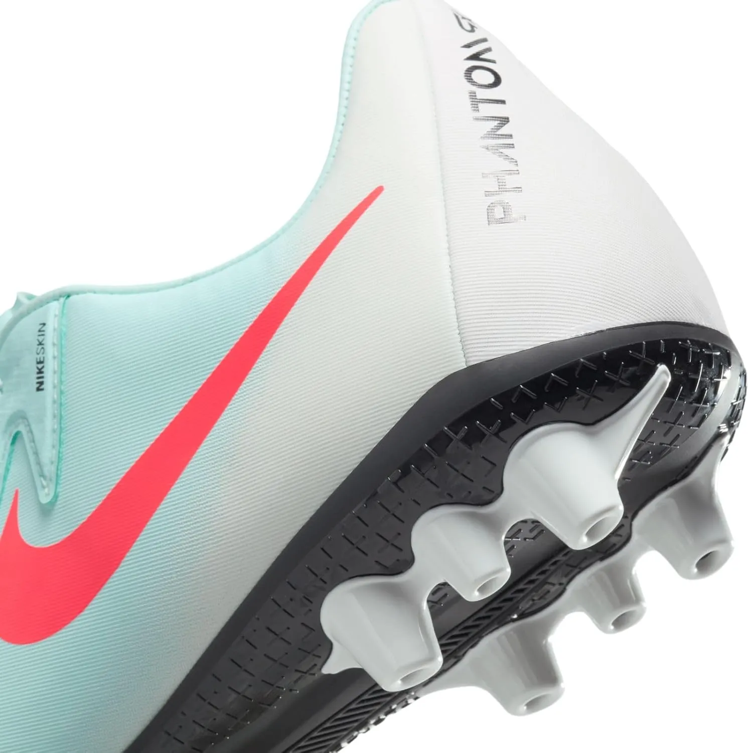Nike Phantom GX 2 Academy AG Low-Top Soccer Cleats (FJ2552-300, Mint/Off Noir/Atomic Red)