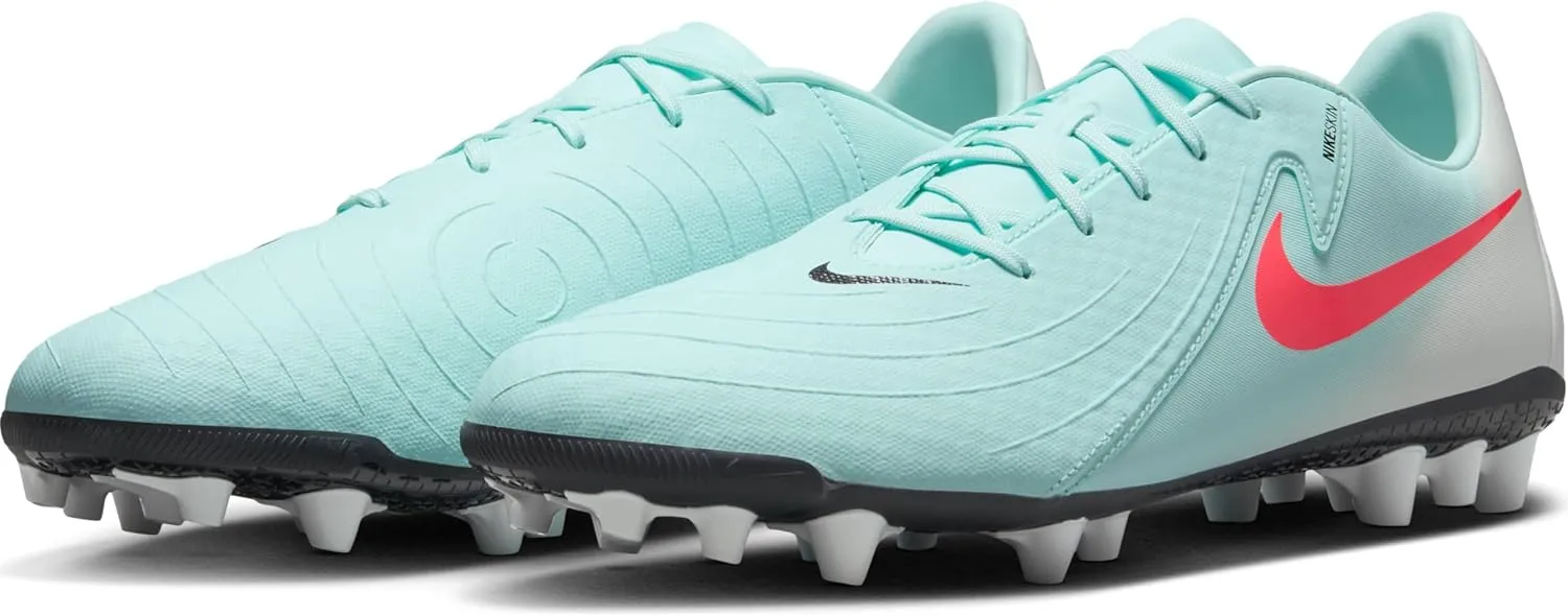 Nike Phantom GX 2 Academy AG Low-Top Soccer Cleats (FJ2552-300, Mint/Off Noir/Atomic Red)