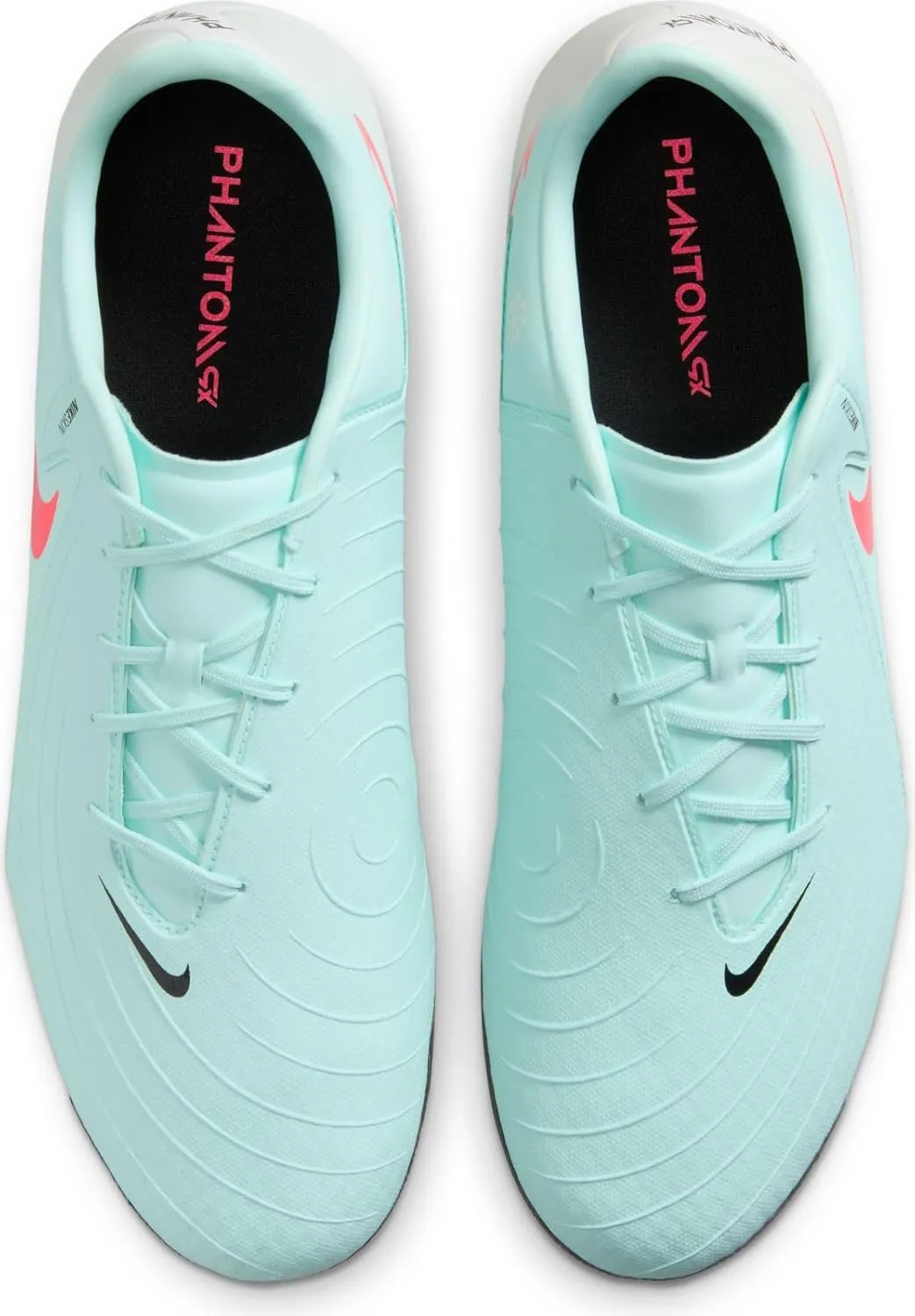 Nike Phantom GX 2 Academy AG Low-Top Soccer Cleats (FJ2552-300, Mint/Off Noir/Atomic Red)