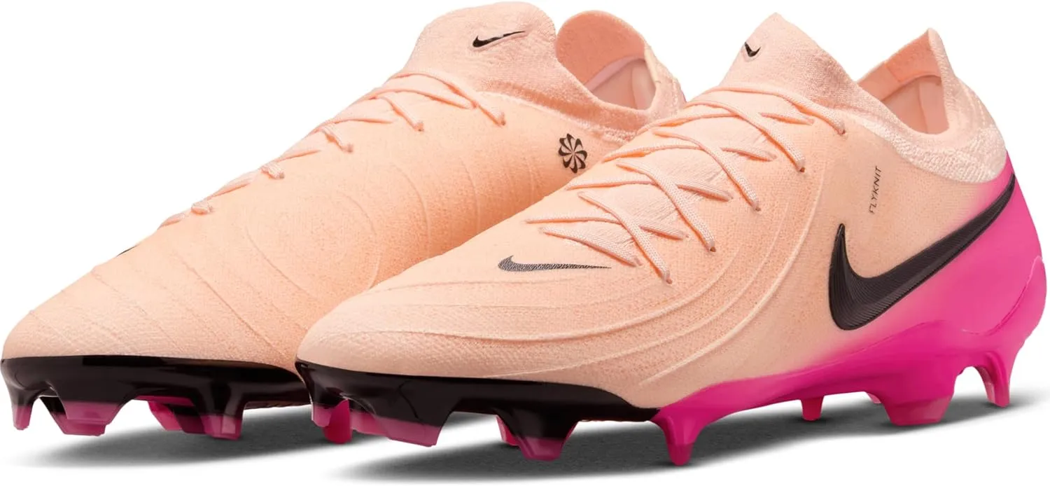 Nike Phantom GX 2 Pro FG Low-Top Soccer Cleats (FJ2563-800, Crimson Tint/Pink Blast/Black)