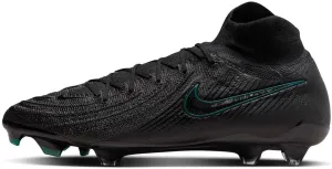 Nike Phantom Luna 2 Elite FG High-Top Soccer Cleats (FJ2572-002, Black/Deep Jungle/Black) Size 10
