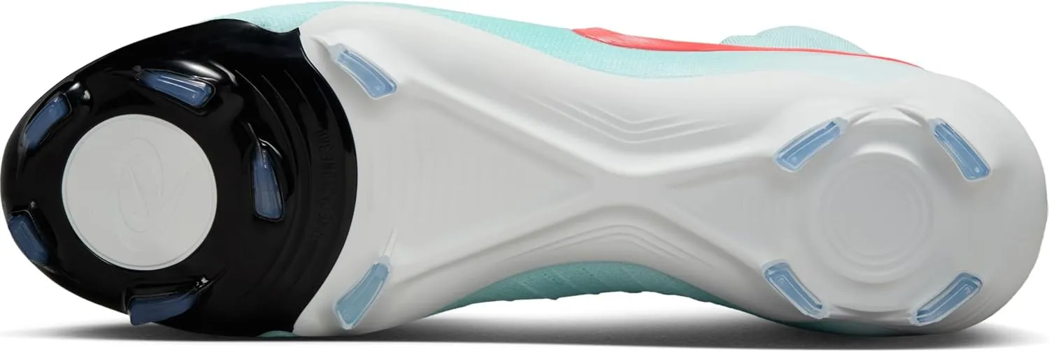Nike Phantom Luna 2 Pro FG High-Top Soccer Cleats (FJ2575-300, Mint/Off Noir/Atomic Red)