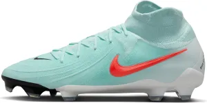 Nike Phantom Luna 2 Pro FG High-Top Soccer Cleats (FJ2575-300, Mint/Off Noir/Atomic Red)