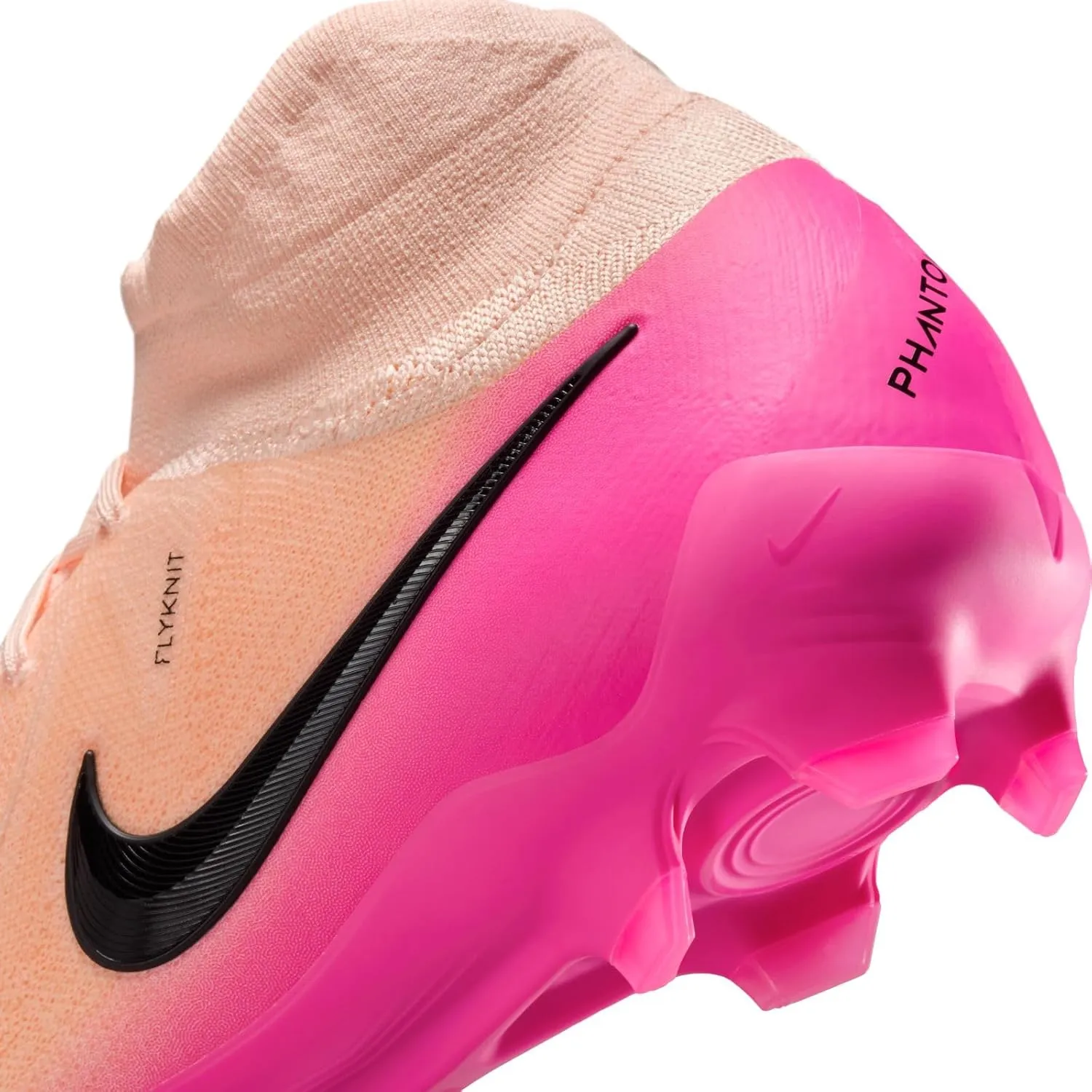 Nike Phantom Luna 2 Pro FG High-Top Soccer Cleats (FJ2575-800, Crimson Tint/Pink Blast/Black)