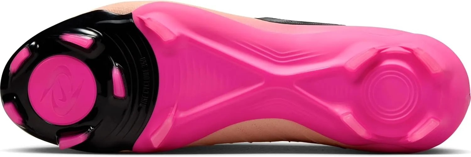 Nike Phantom Luna 2 Pro FG High-Top Soccer Cleats (FJ2575-800, Crimson Tint/Pink Blast/Black)