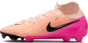 Nike Phantom Luna 2 Pro FG High-Top Soccer Cleats (FJ2575-800, Crimson Tint/Pink Blast/Black)