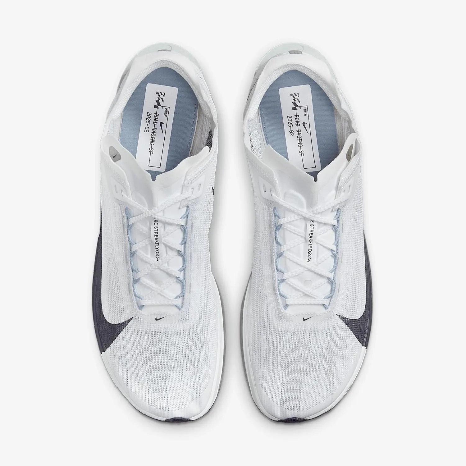 Nike Streakfly 2 Road Racing Shoes (HF6416-100, White/Obsidian Mist/Pure Platinum/Gridiron)