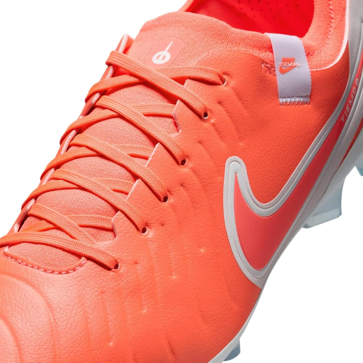 Nike Tiempo Legend 10 Pro Firm-Ground Low-Top Soccer Cleats (DV4333-800, Hot Lava/White)