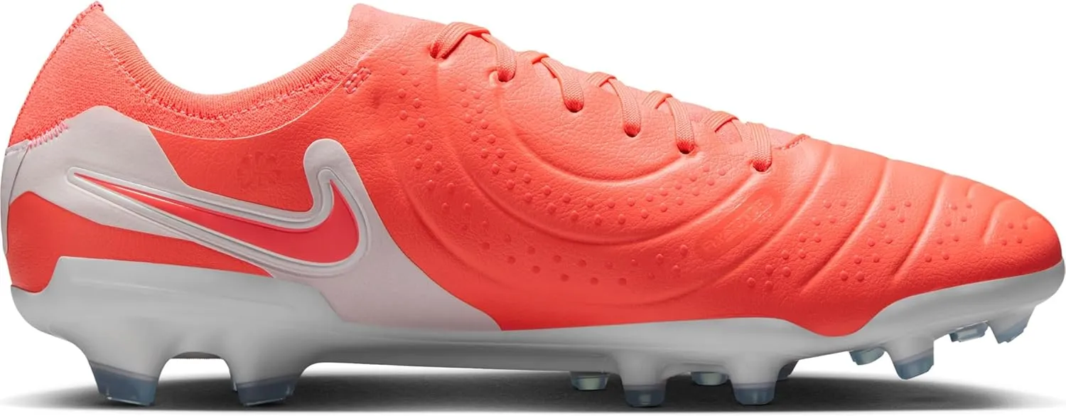 Nike Tiempo Legend 10 Pro Firm-Ground Low-Top Soccer Cleats (DV4333-800, Hot Lava/White)