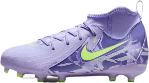 Nike United Jr. Phantom Luna 2 Academy Big Kids' FG High-Top Soccer Cleats (HF1582-500, Purple Agate/Barely Volt)