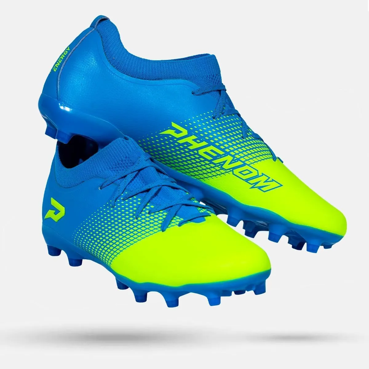 Quantum Energy: Soccer Cleats - Columbia Blue & Slime