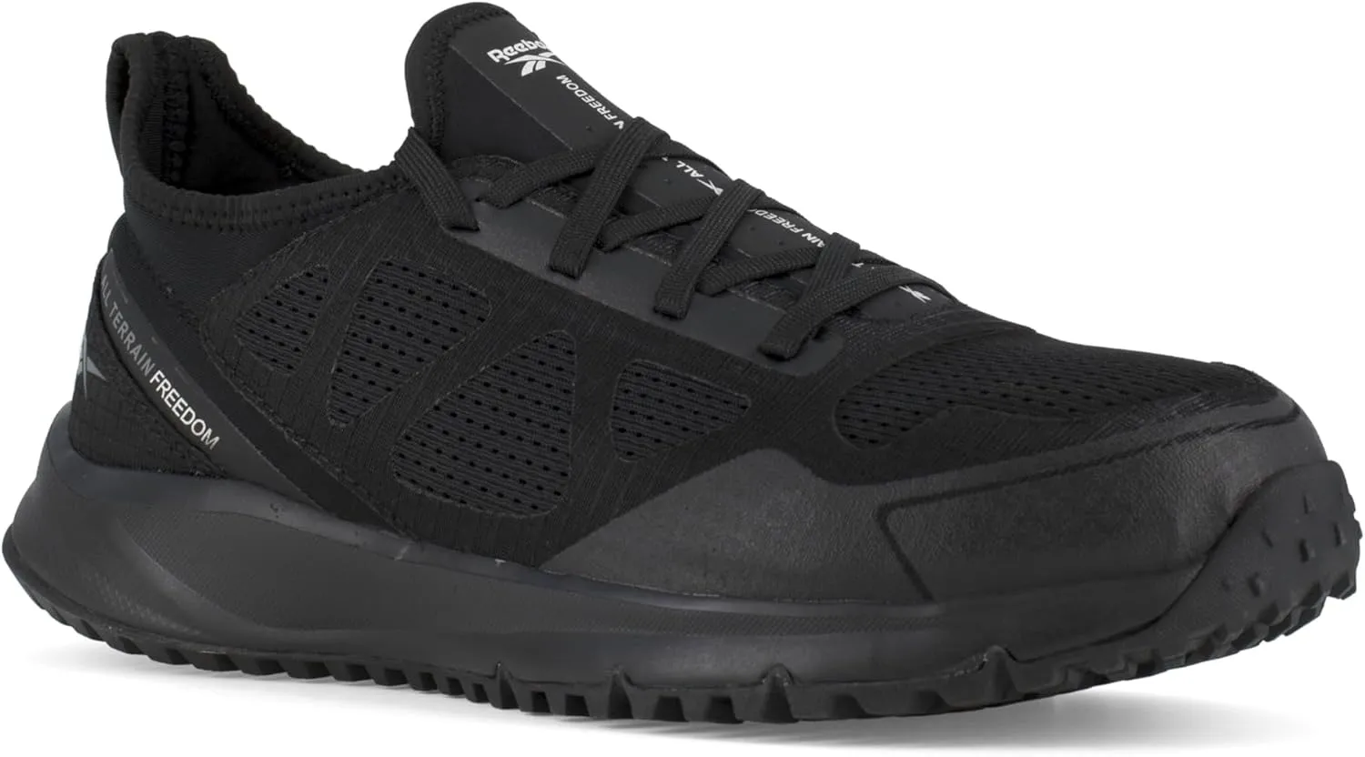 Reebok Work Men's All Terrain Safety Toe Trail Running Work Shoe, Black, 7