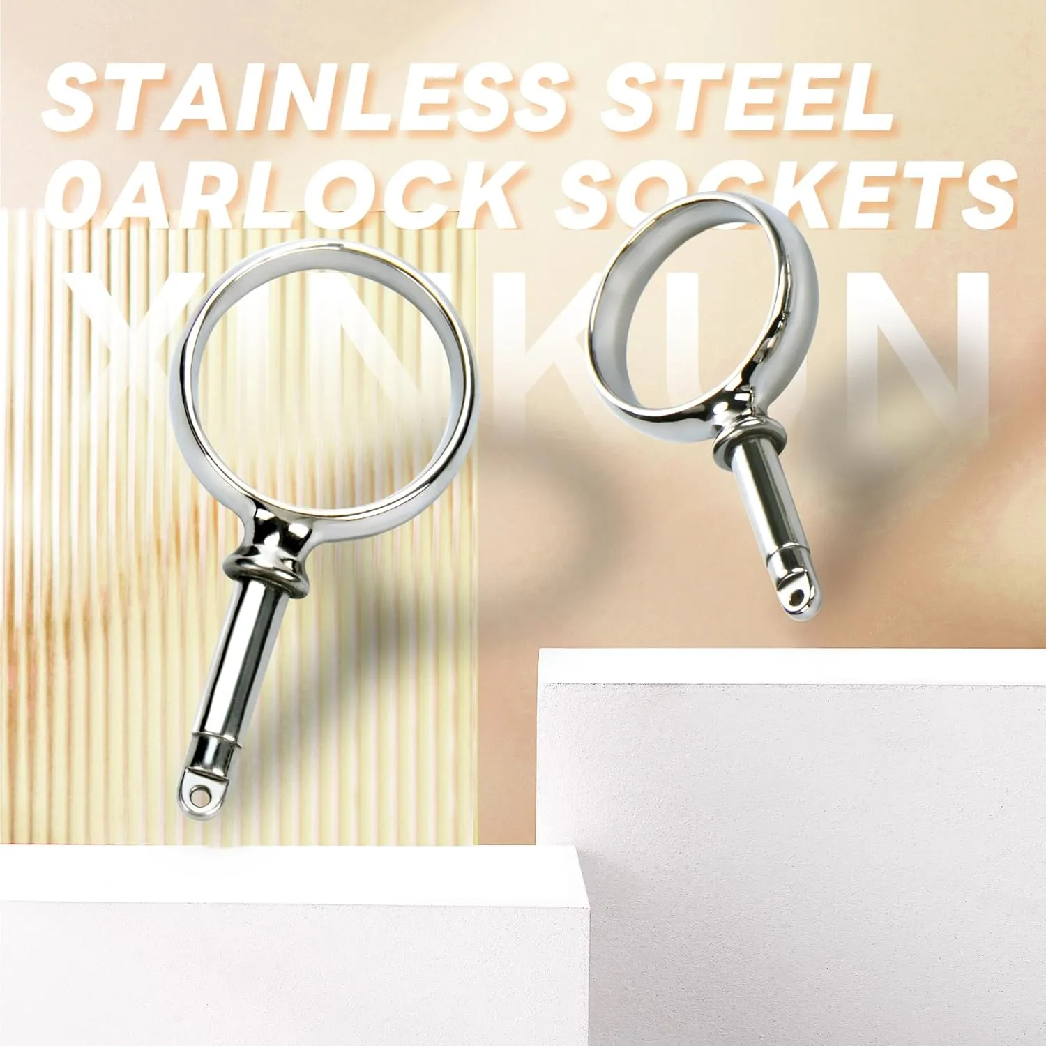 Stainless Steel Oarlock Sockets, Boat Paddle Holders,Adjustable Oarlock Horns,Rowlock Oarlock for Shaft Marine Yacht
