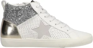 Vintage Havana Womens Lester Perforated High Slip On Sneakers Shoes Casual - Grey