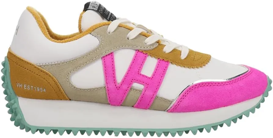Vintage Havnaa Women's Cosmic Sneaker, Mustard/Neon Pink, 10