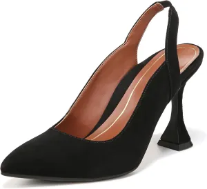 Vionic Adalena Women's Slingback Heeled Dress Shoe Black Suede - 5 Medium